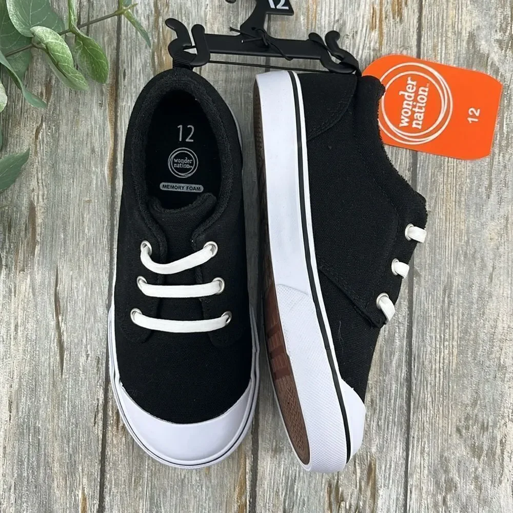 Toddler Elastic Lace-Up Sneakers Shoes Size 12